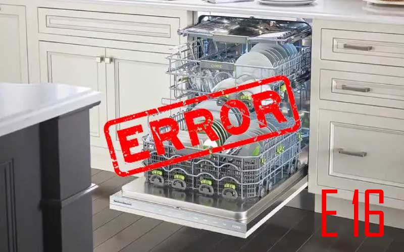 پیغام خطای e16 و f16 در ماشین ظرفشویی بوش