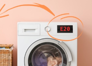 علت خطای F20 یا E20 در ماشین لباسشویی بوش
