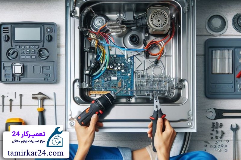 مراحل ثبت درخواست تعمیر ماشین ظرفشویی کنوود 