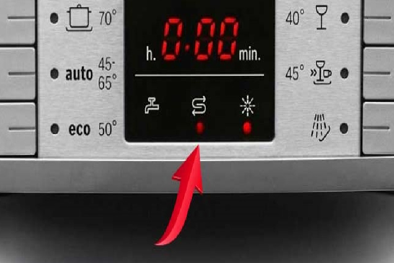 علامت نمک در ماشین ظرفشویی