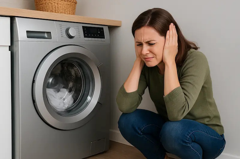 علت صدا دادن ماشین لباسشویی در دور تند