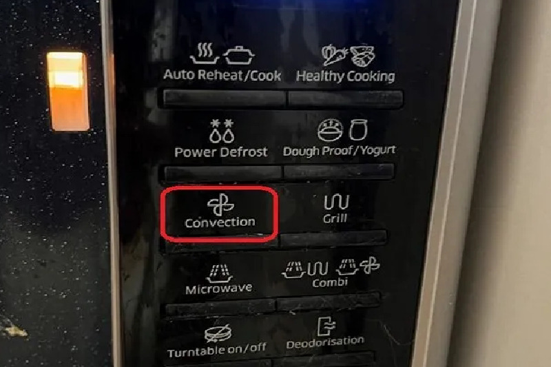 علامت کانوکشن در ماکروفر