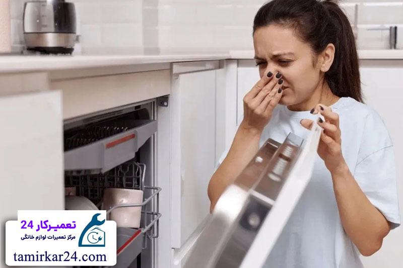 نشت آب و بوی بد در ماشین ظرفشویی 
